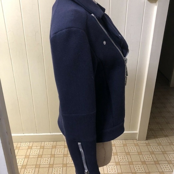 KENZO sz 40 S WOOL MOTO Zipper K Winter JACKET - Picture 7 of 8